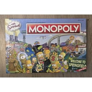The‎ SIMPSONS Monopoly "Welcome To Springfield"  Board Game Nice Clean Complete